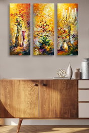 Wallity Cuadro Decorativo de MDF Multicolor (3 Piezas)